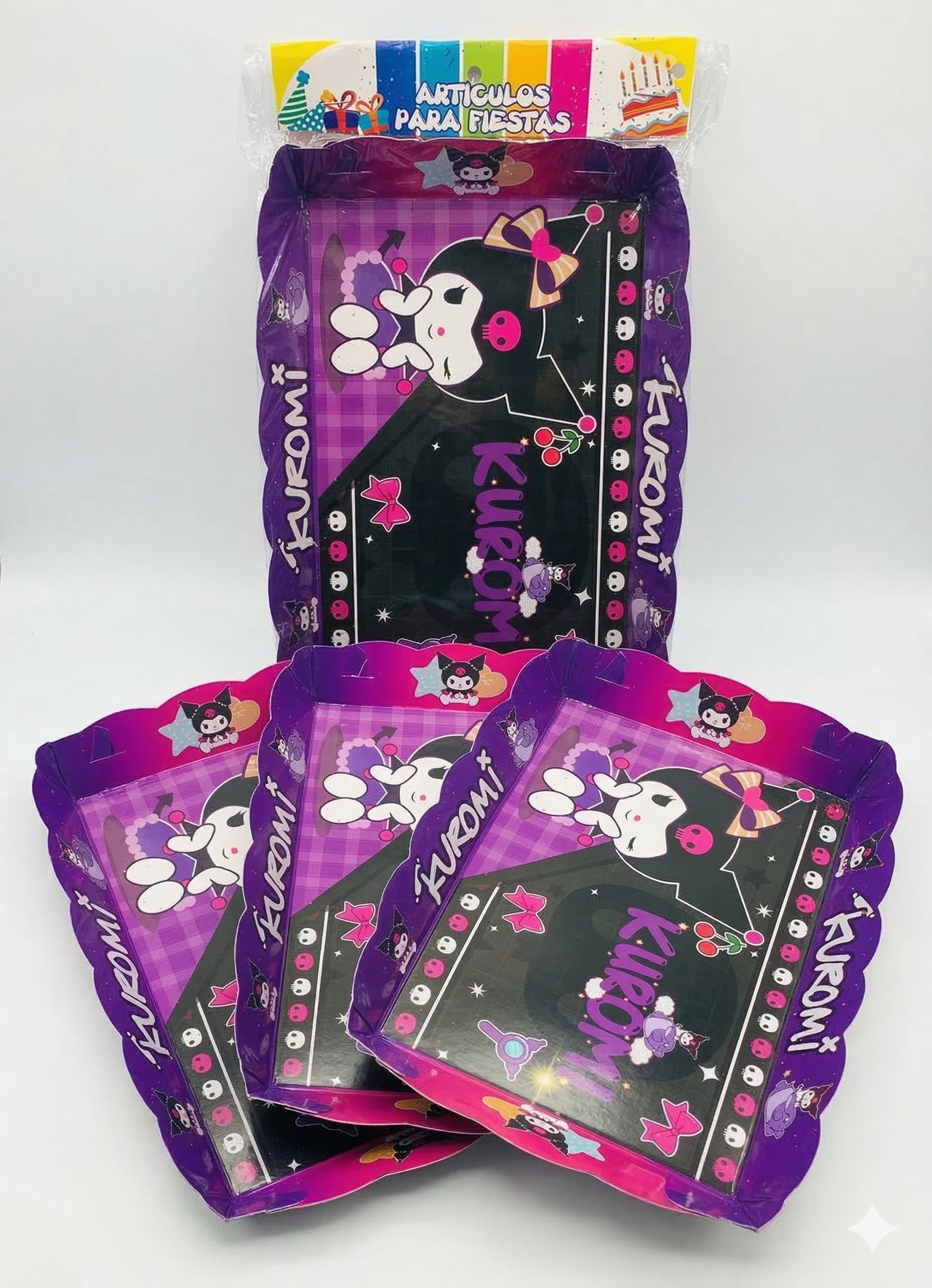 Paquete de 4 bandejas - Fiesta Kuromi
