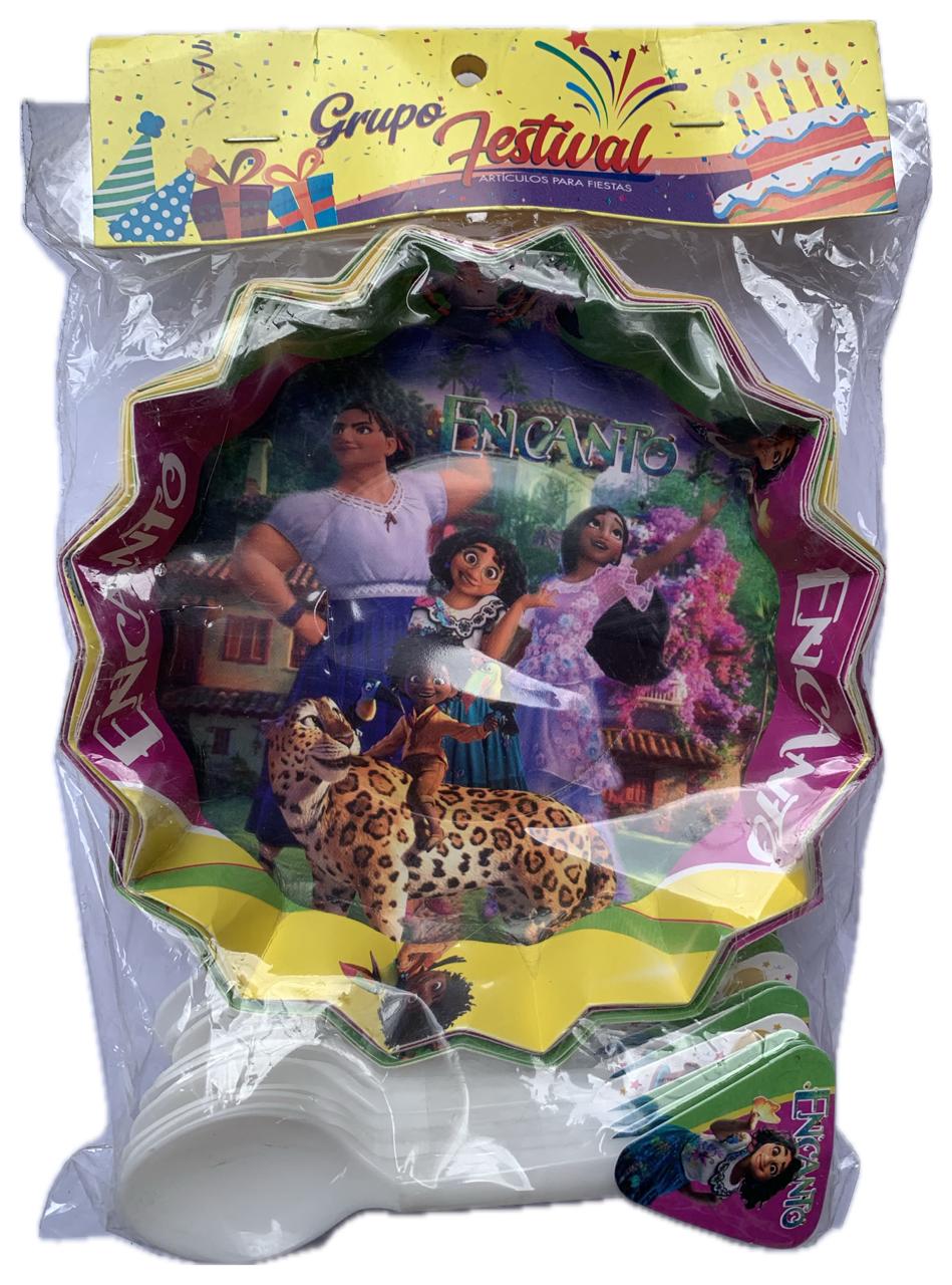 Set de 12 platos y cucharitas - Encanto