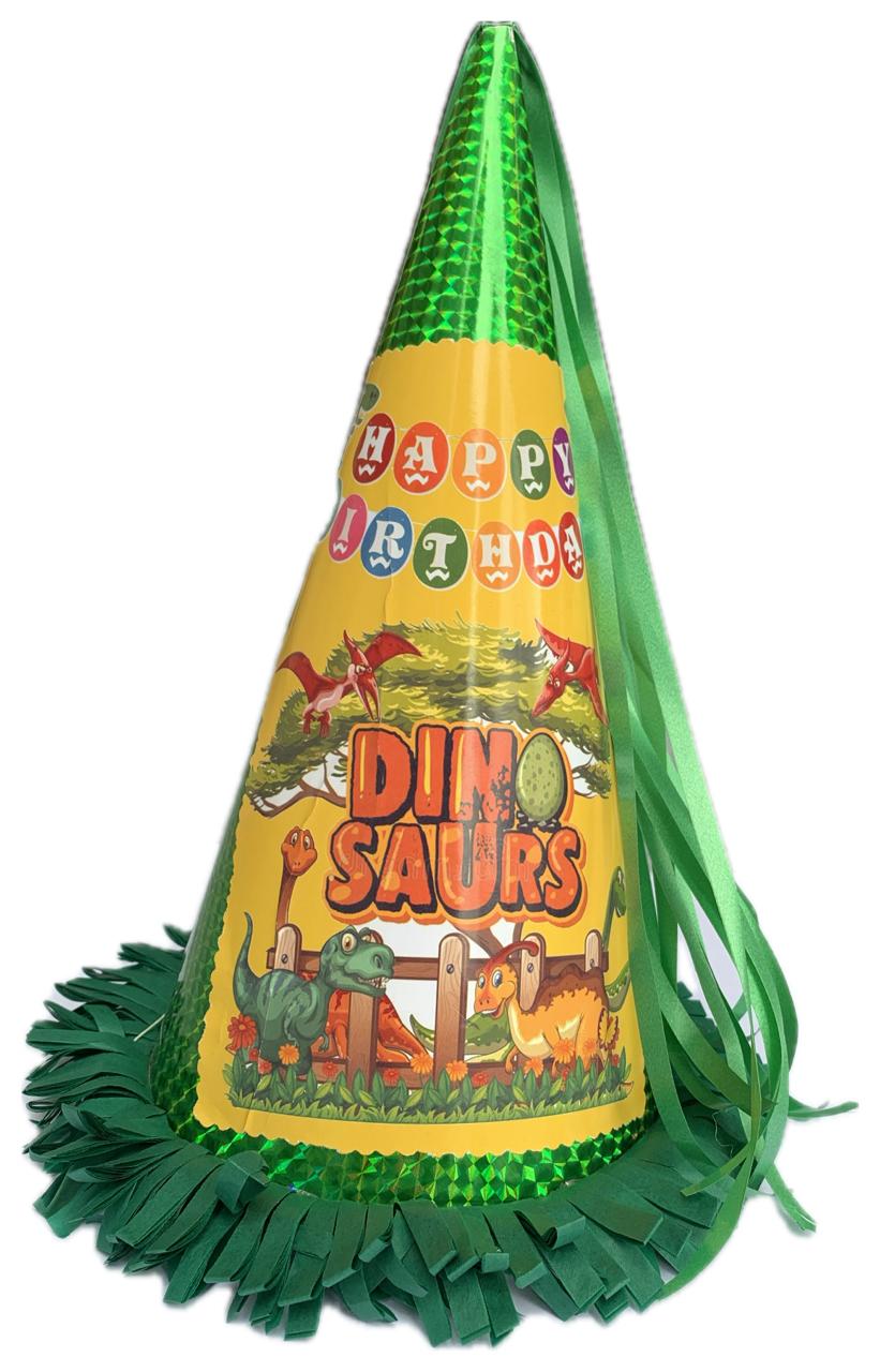Gorro cumpleañero temática Dinosaurios