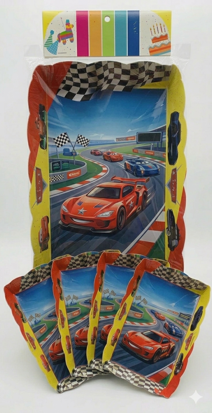 Bandeja para bocaditos tematica CARS  (imagen solo referencial)