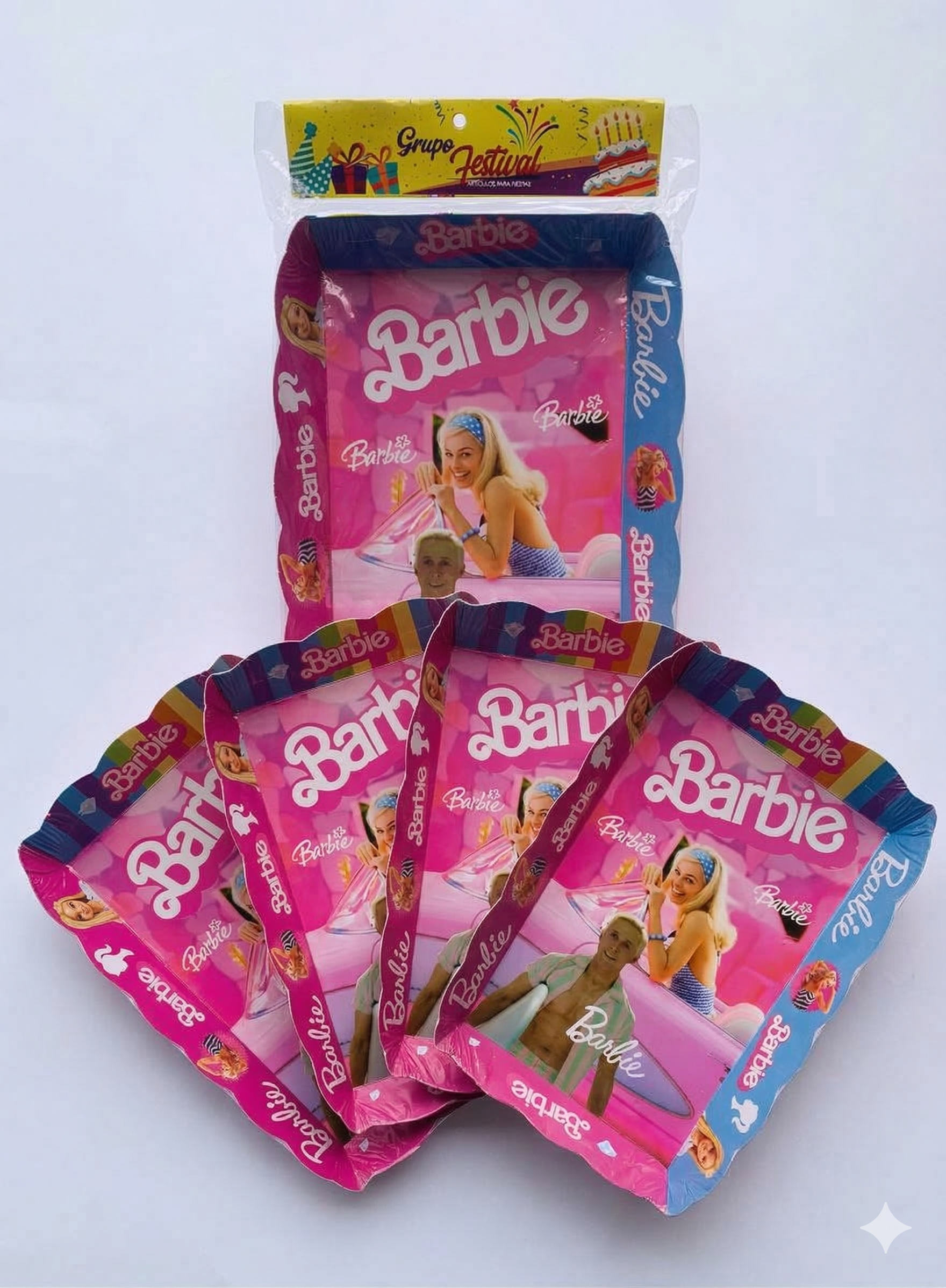 Paquete de 4 charoles - Fiesta Barbie