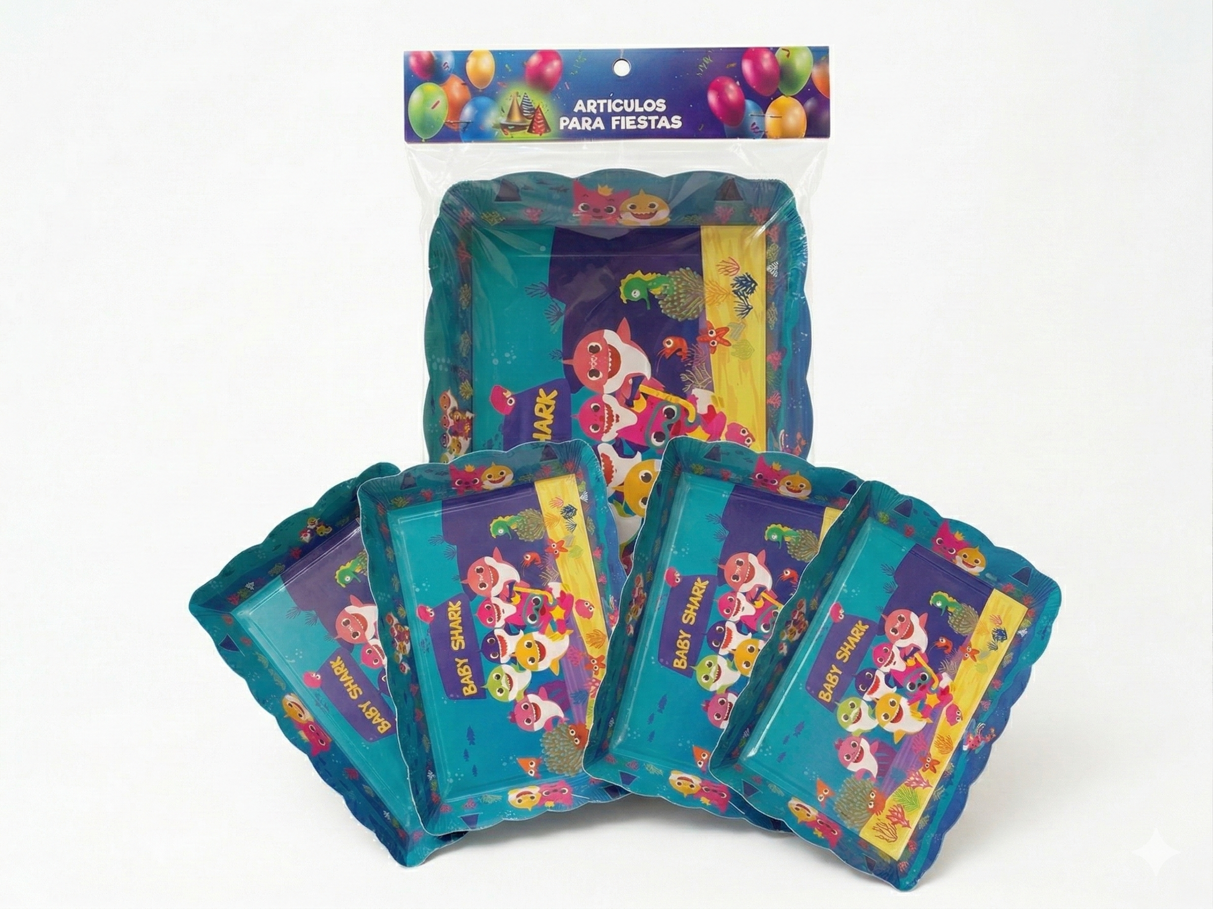 Paquete de 4 charoles - Baby shark