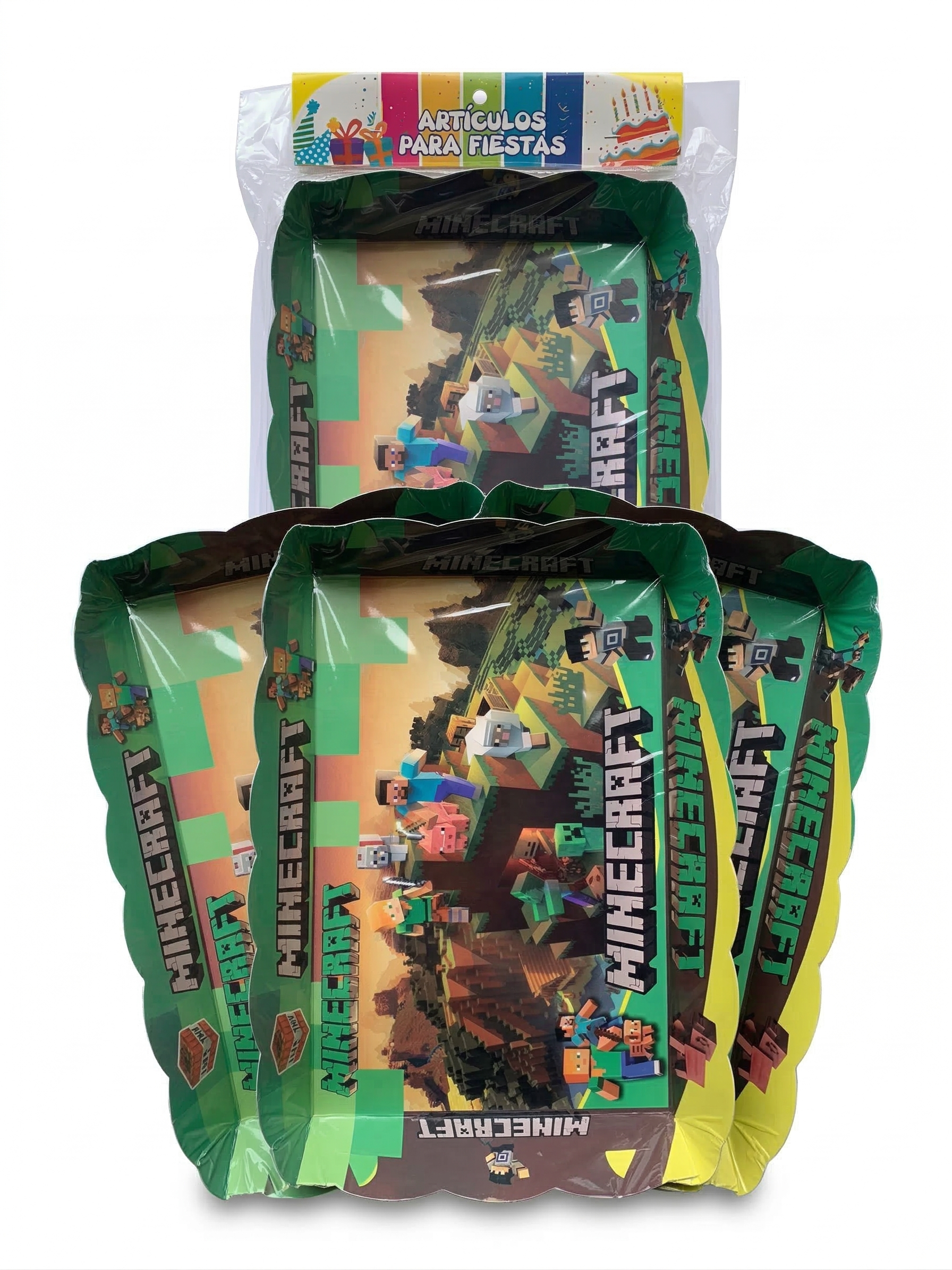 Paquete de 4 Charoles - Fiesta Minecraft