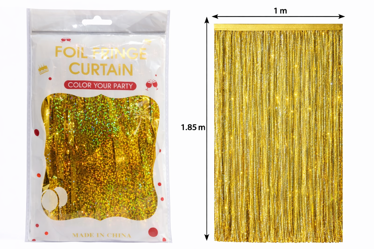 Cortina de Fiesta - Tornasol Dorada