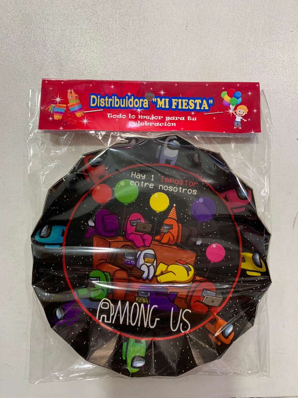 Set de 12 Platos de fiesta Among Us