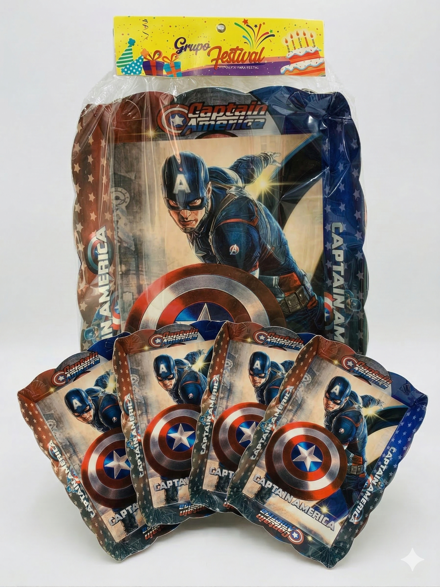 Bandejas para bocaditos tematica Capitán América