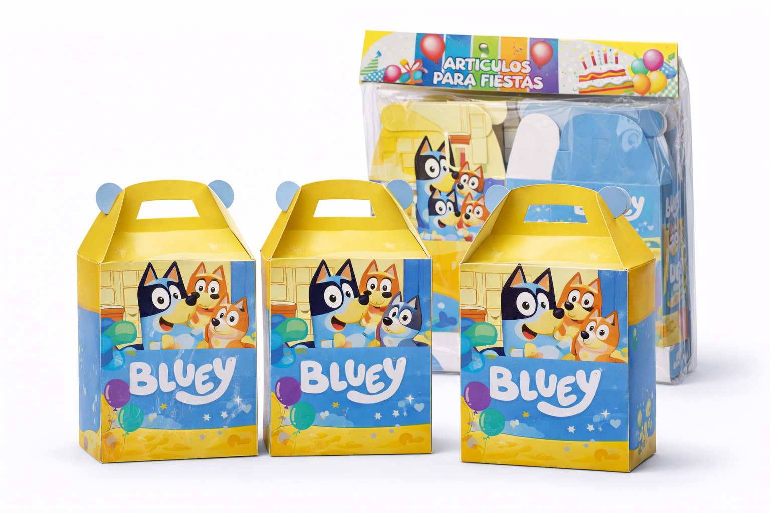 Cajas sorpresa Fiesta Bluey y bingo