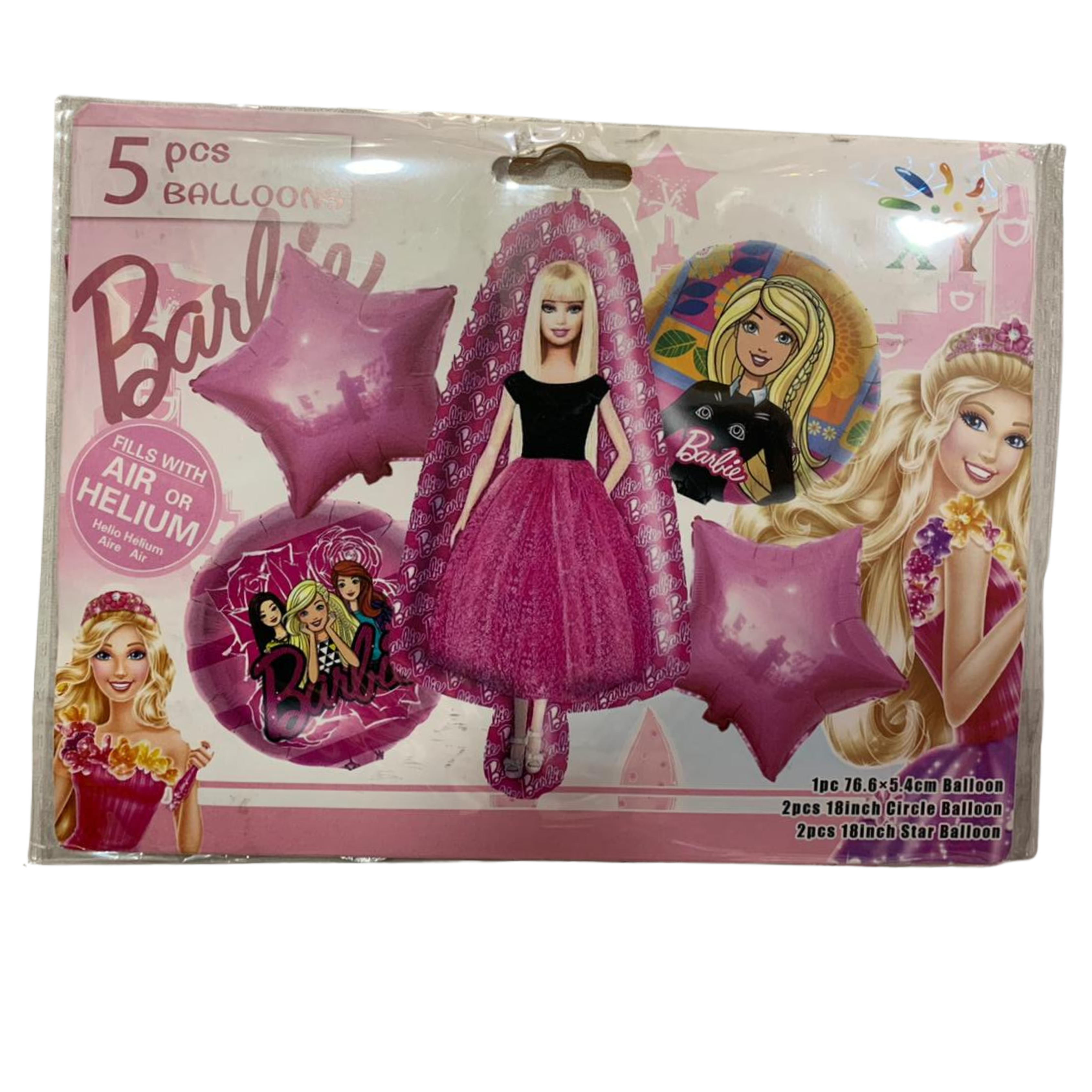 Bouquet de 5 Globos tematica Barbie