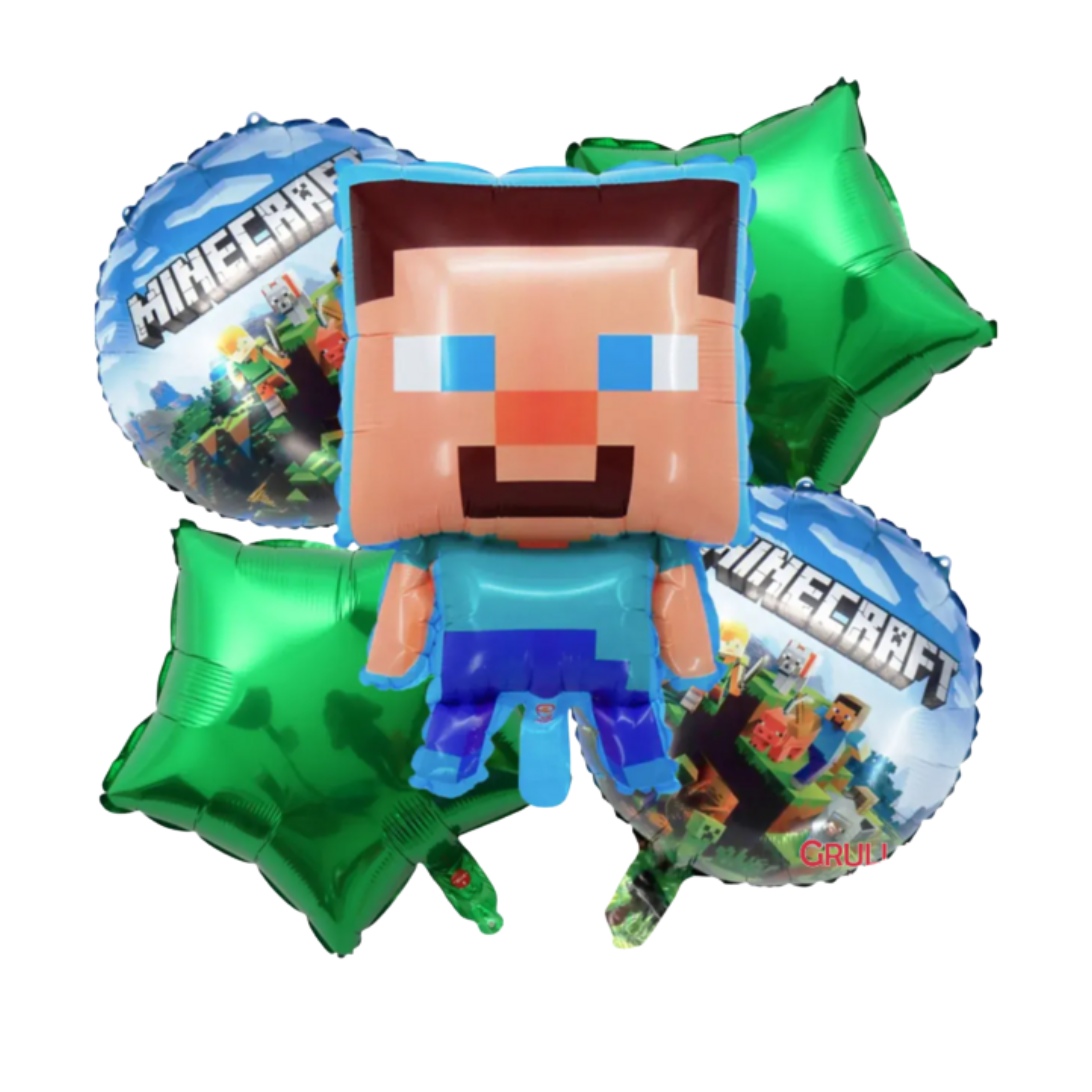 Bouquet de 5 Globos Minecraft