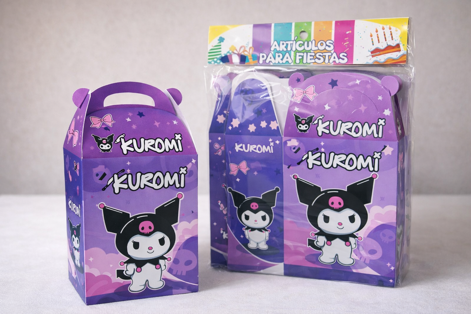 Cajas sorpresa de Fiesta Kuromi - Paquete de 12 unidades