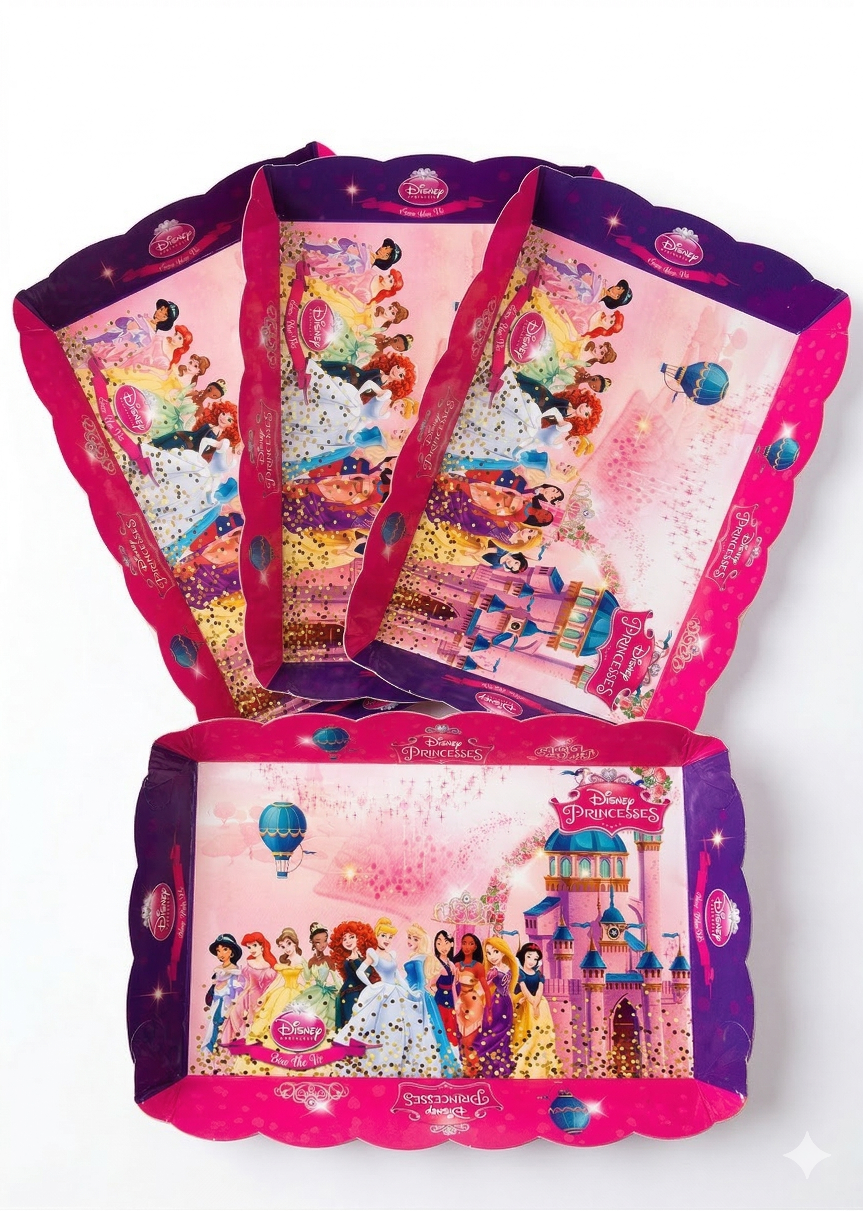 Paquete de 4 Bandejas - Fiesta Princesas Disney