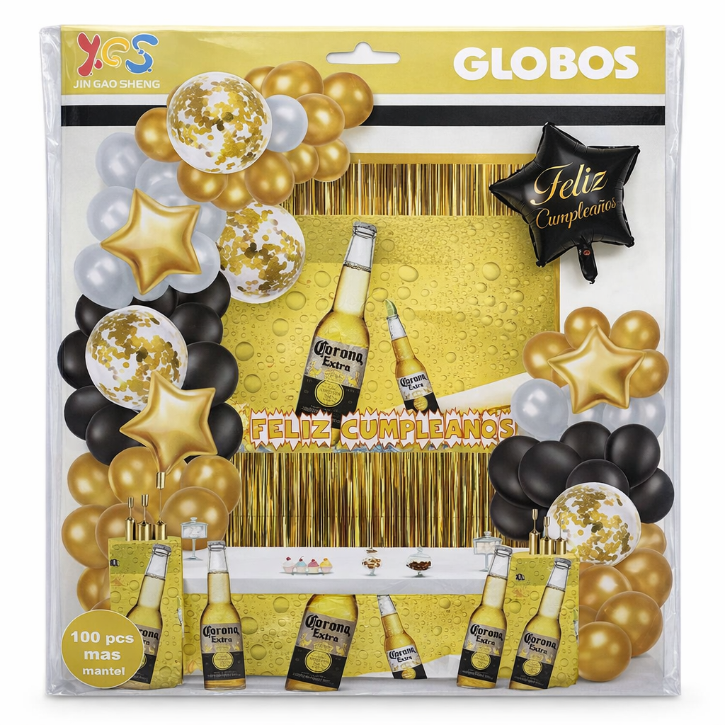 Arco y Decoración con globos temática Cerveza corona