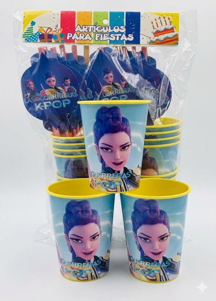 Set de Vasos para Fiesta Temática K-Pop