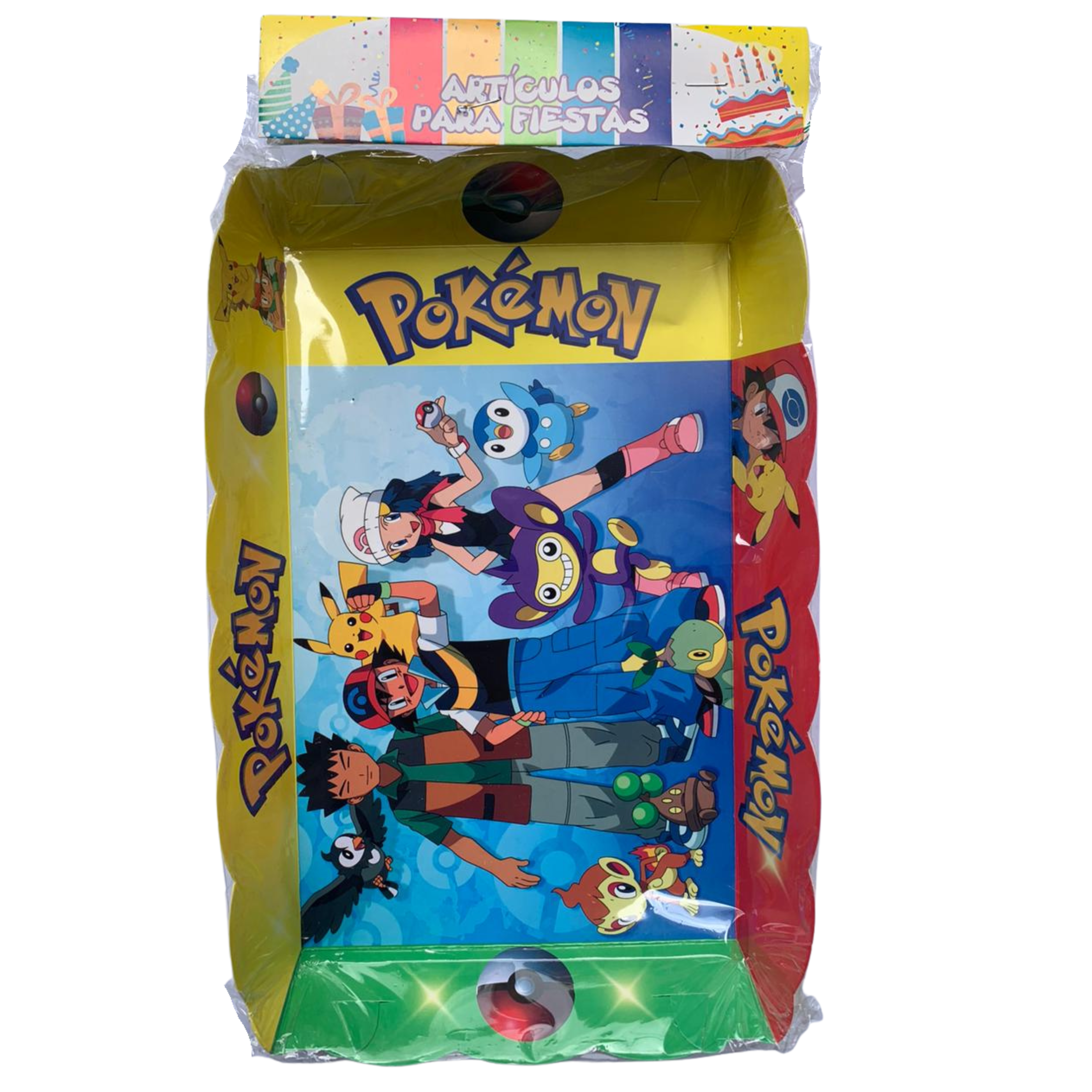 Set de 4 Bandejas para bocaditos - Fiesta Pokémon