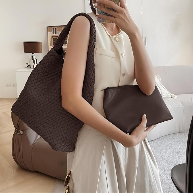 Geelyda Woven Tote Bag for Women with Purse