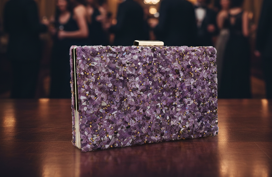 EROUGE Purple Clutch Purses for Women Elegant Lavender Evening Purse