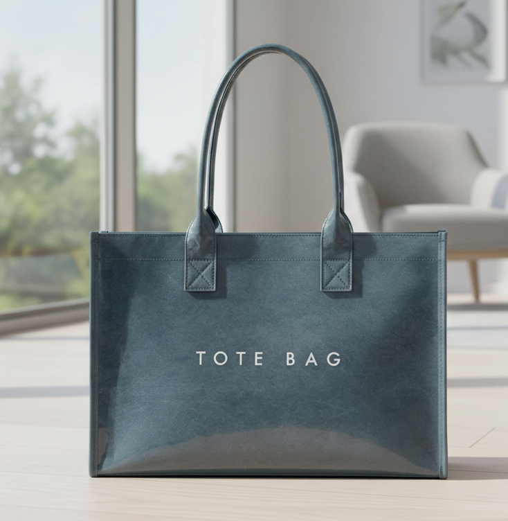 Tote Bag Women’s Kraft Paper Work Handbags Purses with Top Handle