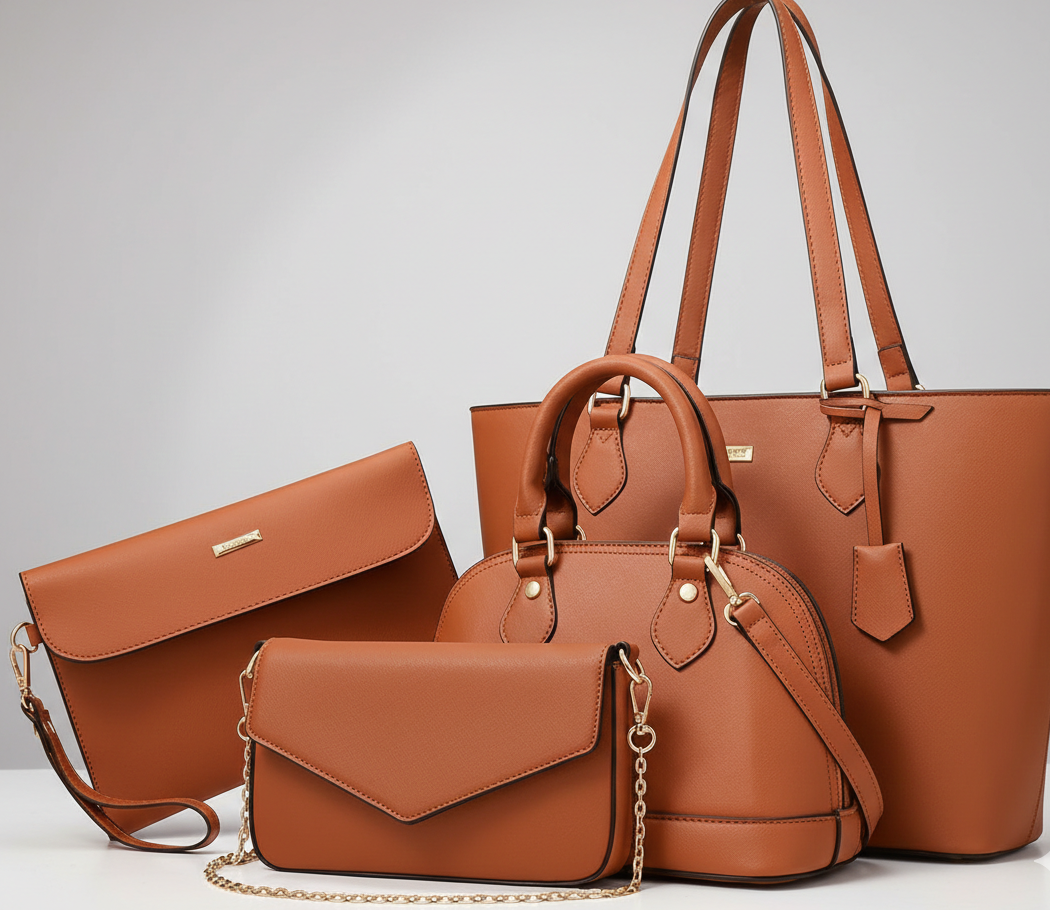 4PCS Fashion Handbags Purses Wallet Shoulder Bags Casual Tote Bag Crossbody Bags, Handbag Set Gift