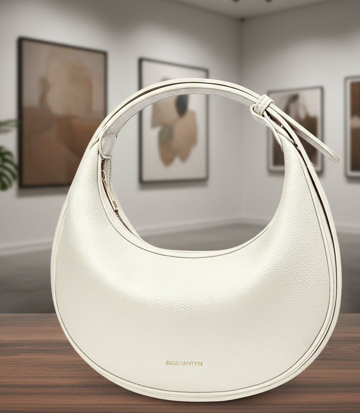 BOSTANTEN Crescent Shoulder Bag Vegan Leather Purses for Women 