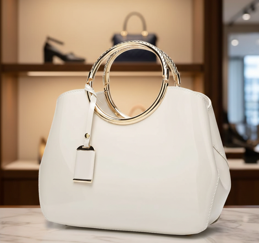 Patent Leather Stylish Shoulder Purse 