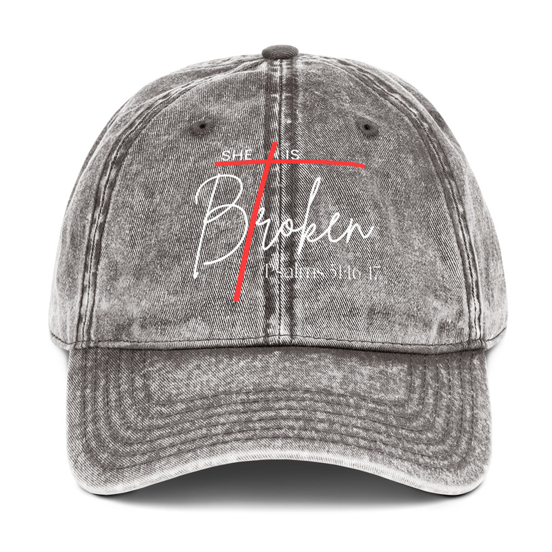 She is Broken Vintage Cotton Twill Cap