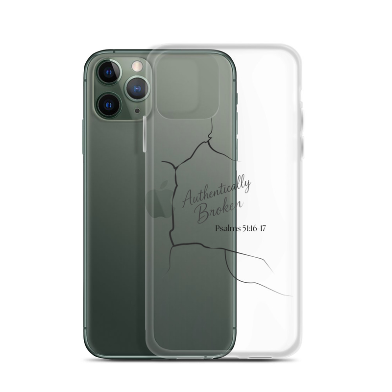 Authentically Broken Clear Case for iPhone