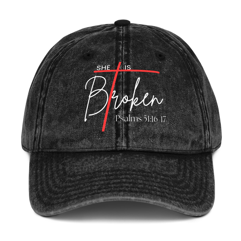 She is Broken Vintage Cotton Twill Cap