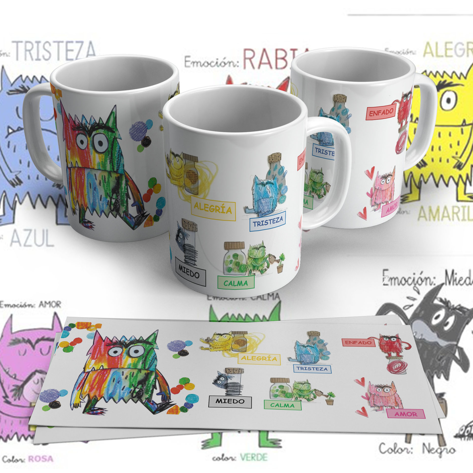 Tazas Monstruo de los Colores 