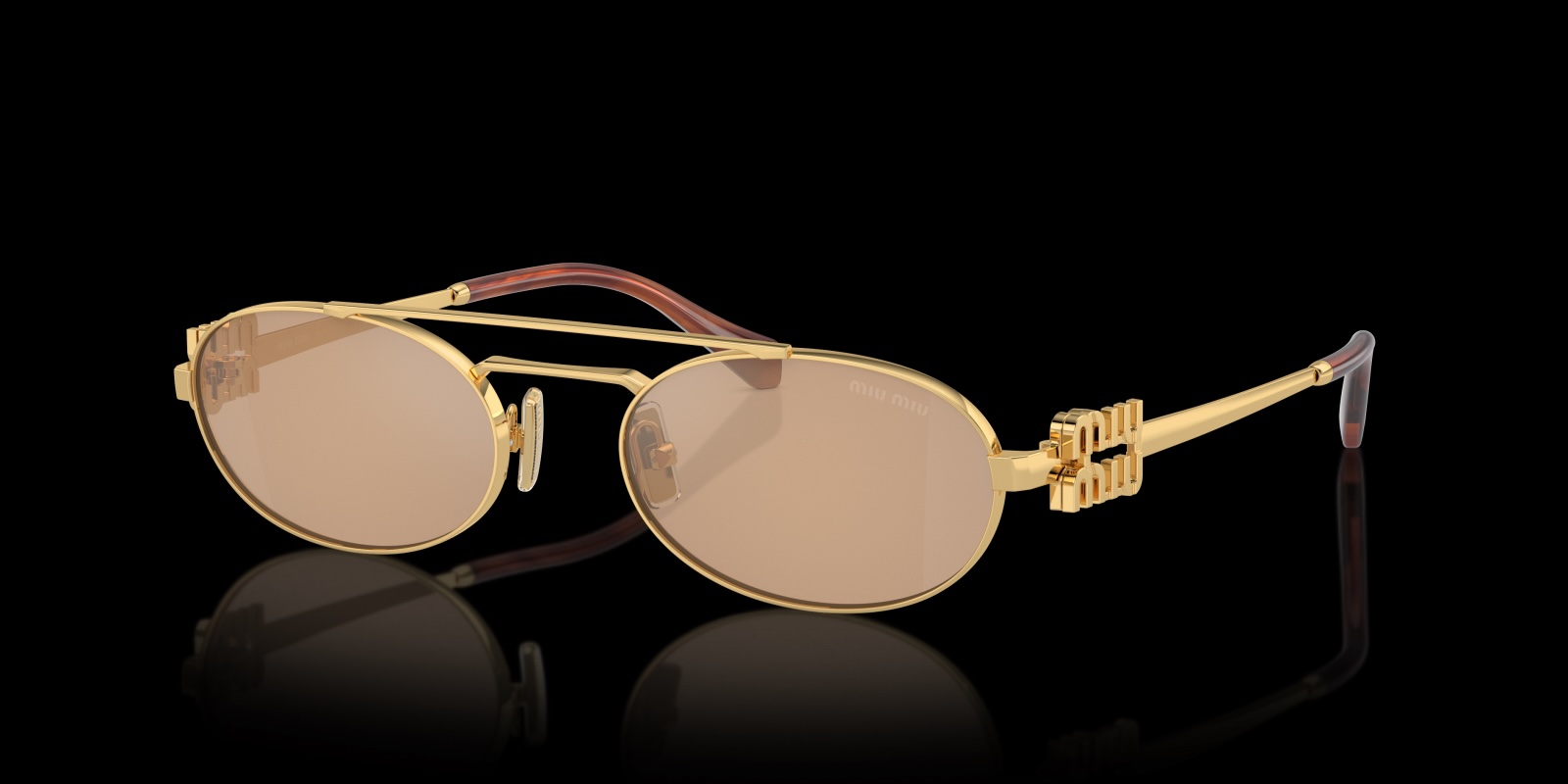 Miu Miu Oval Shape Gold