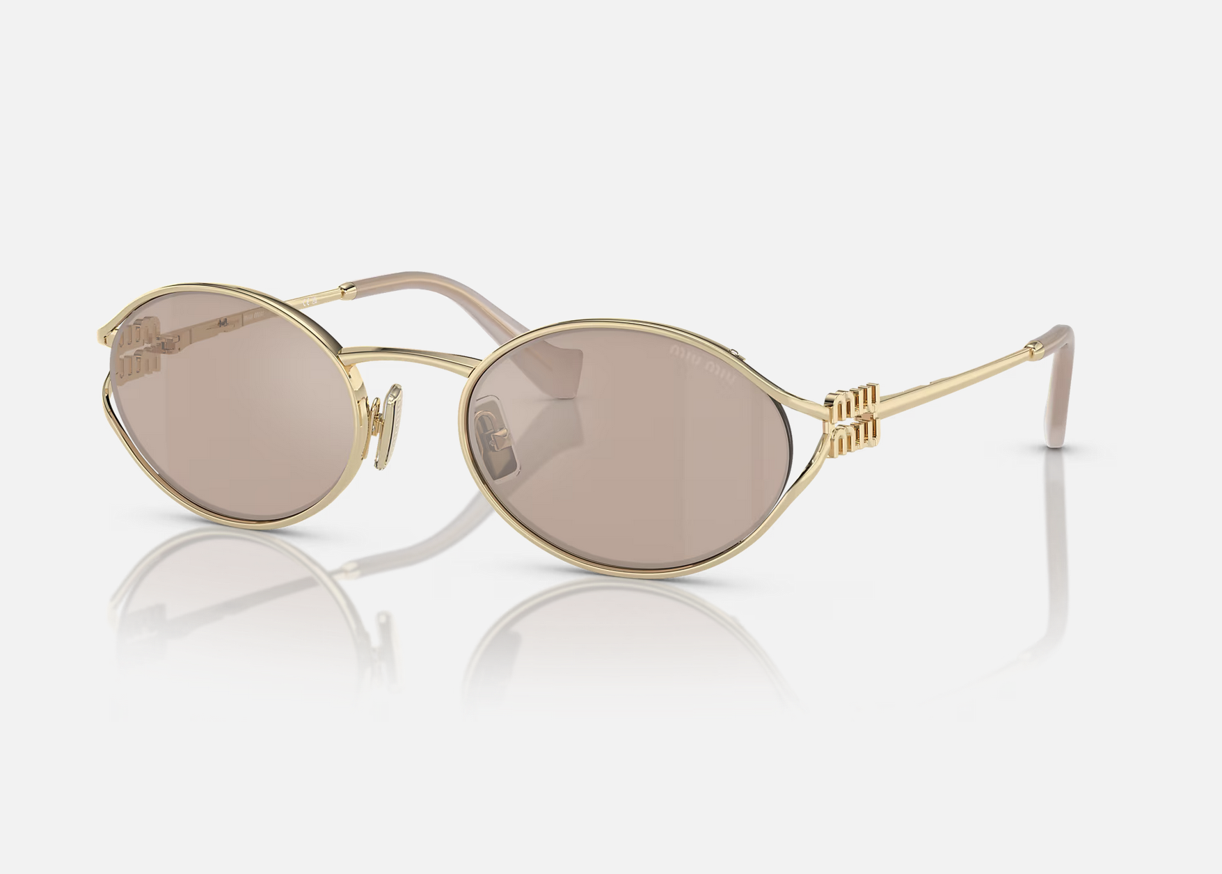 Miu Miu light pink oval