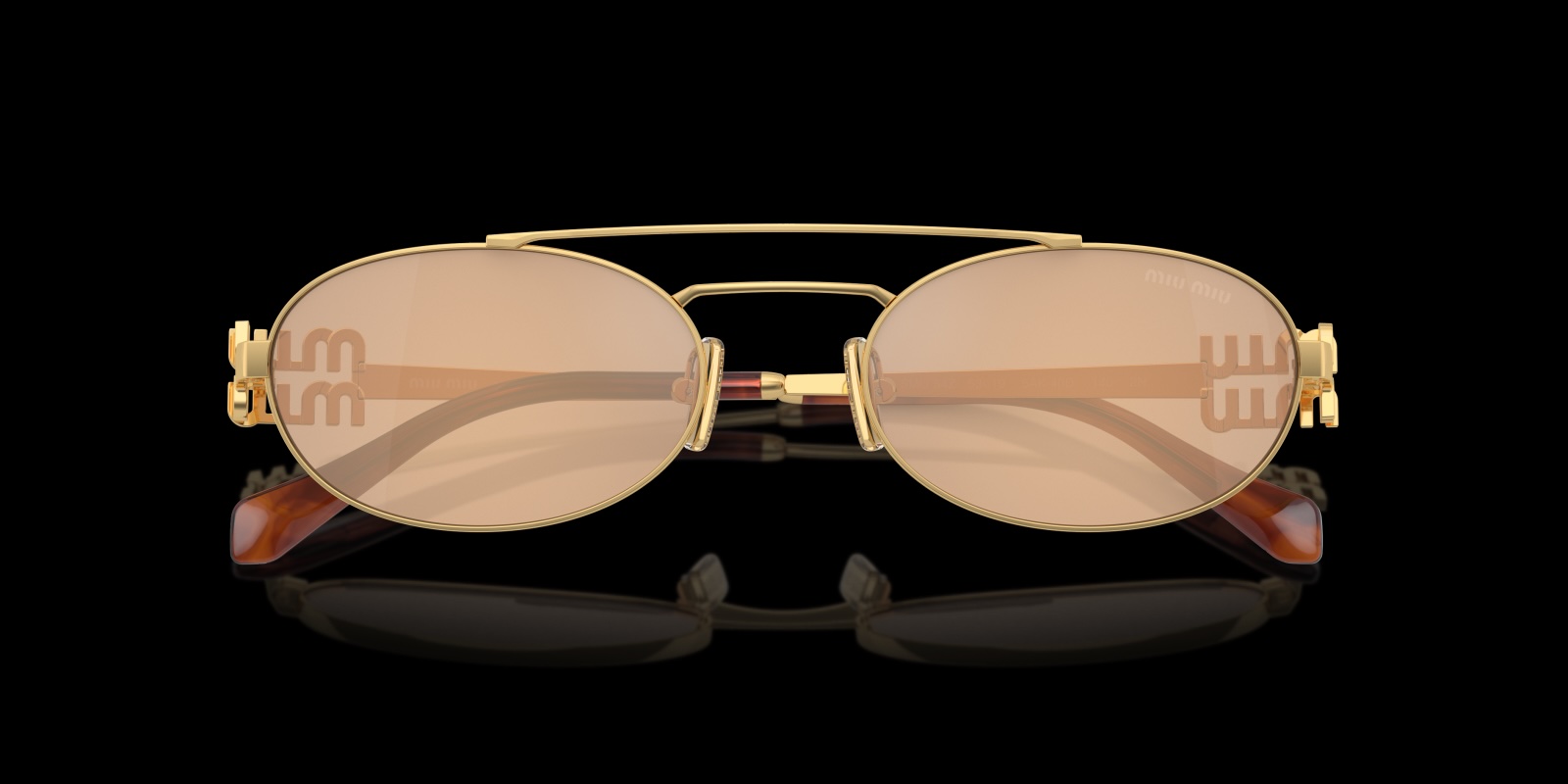 Miu Miu Oval Shape Gold