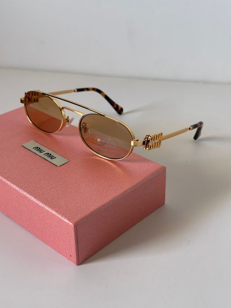 Miu Miu Oval Shape Gold