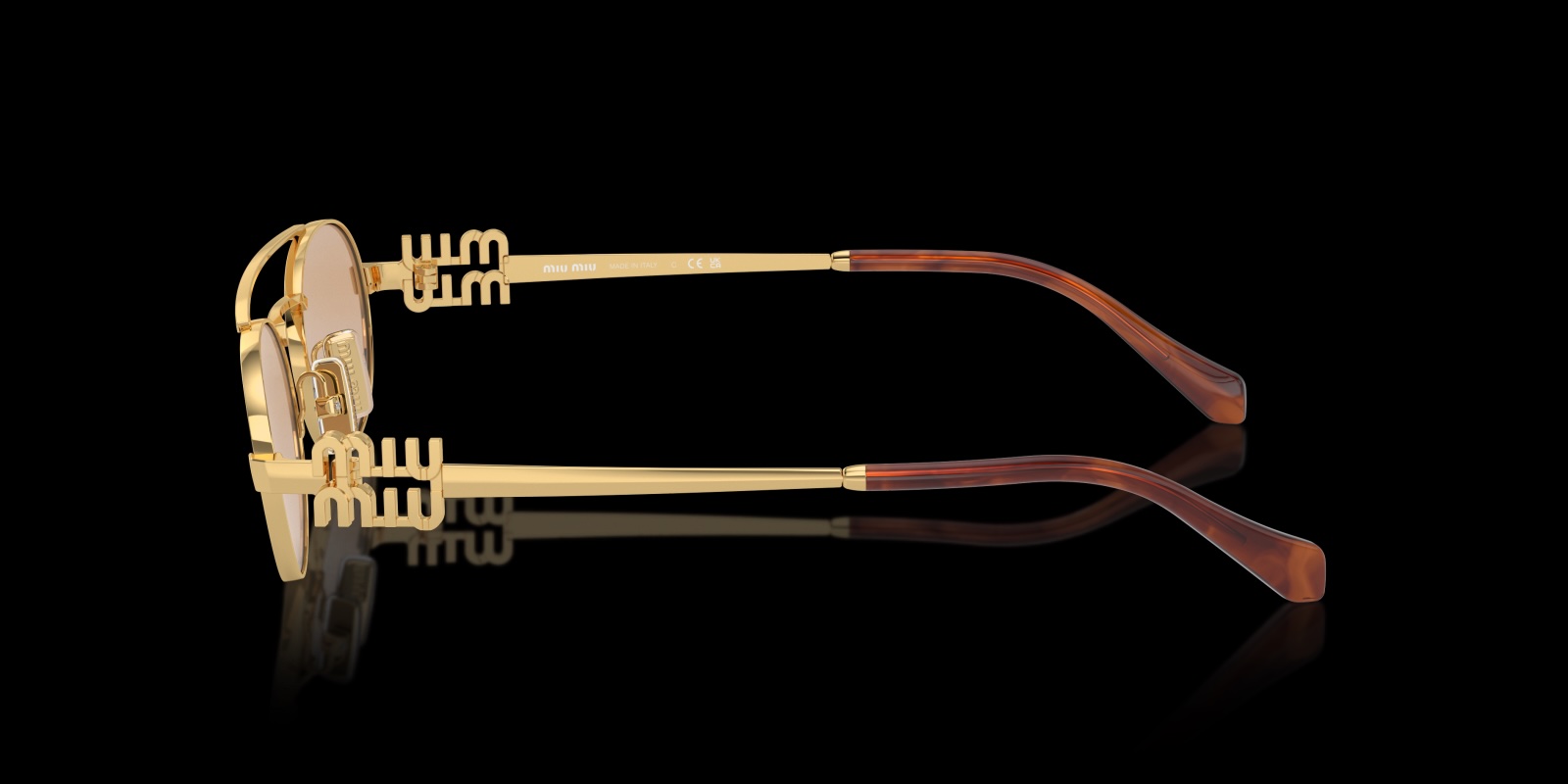 Miu Miu Oval Shape Gold