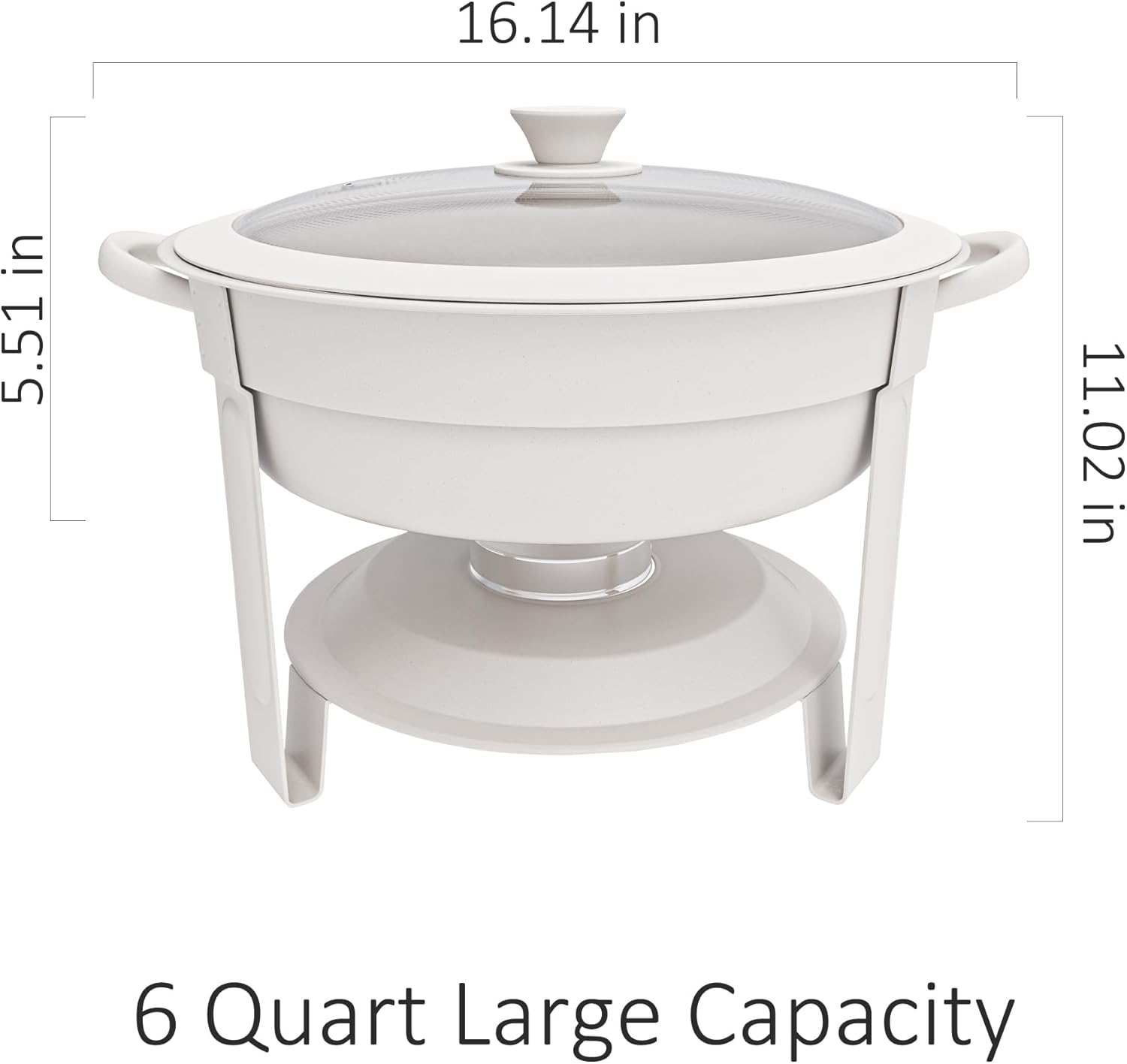 6QT Round Chafing Dish Set of 4