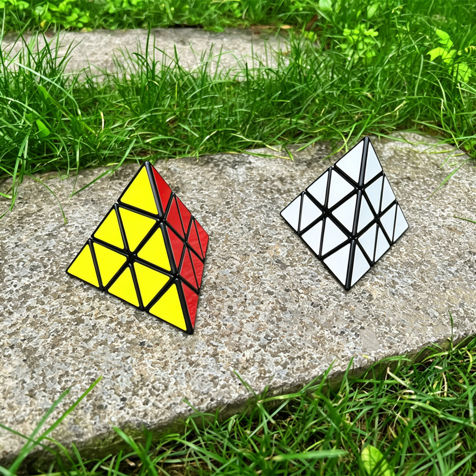 Tricky Pyraminx with Four-Color Stickers