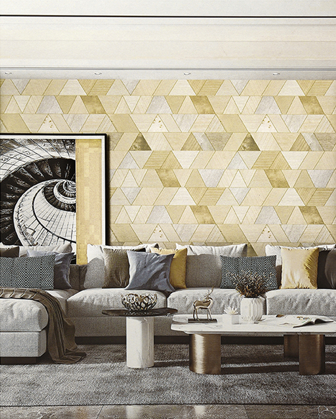 Geometric Green Marble Wallpaper