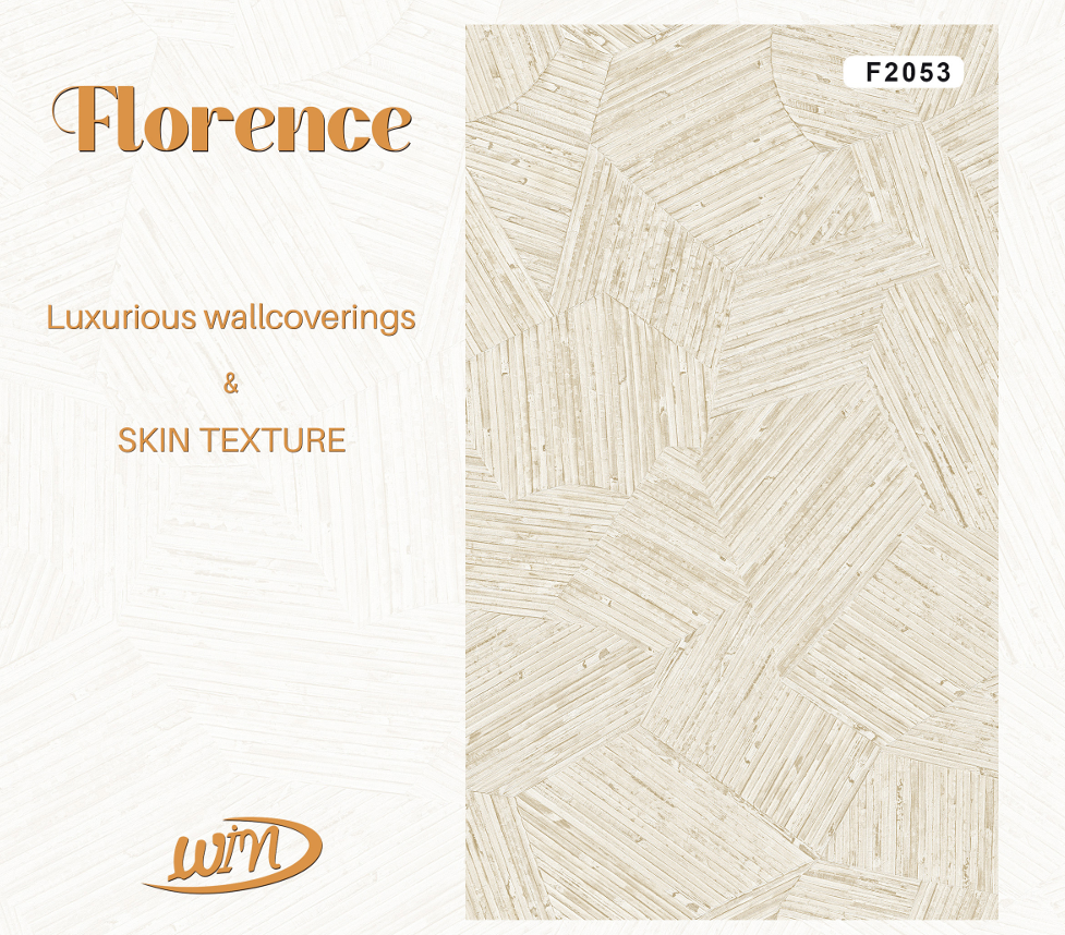 Non-woven wallpaper leaves cream copper metallic 