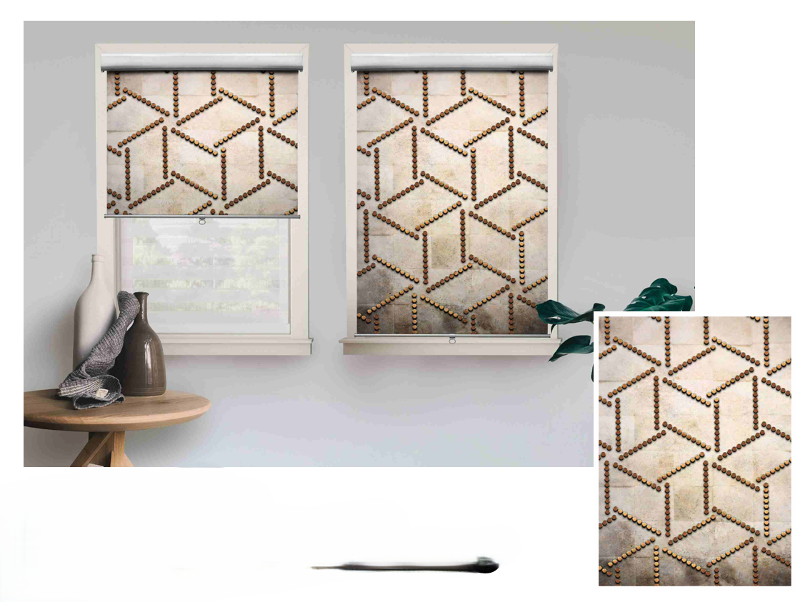 Gometric Patterned Lines modern blind