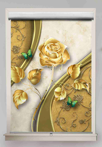 Golden Rose Window Roller Blinds