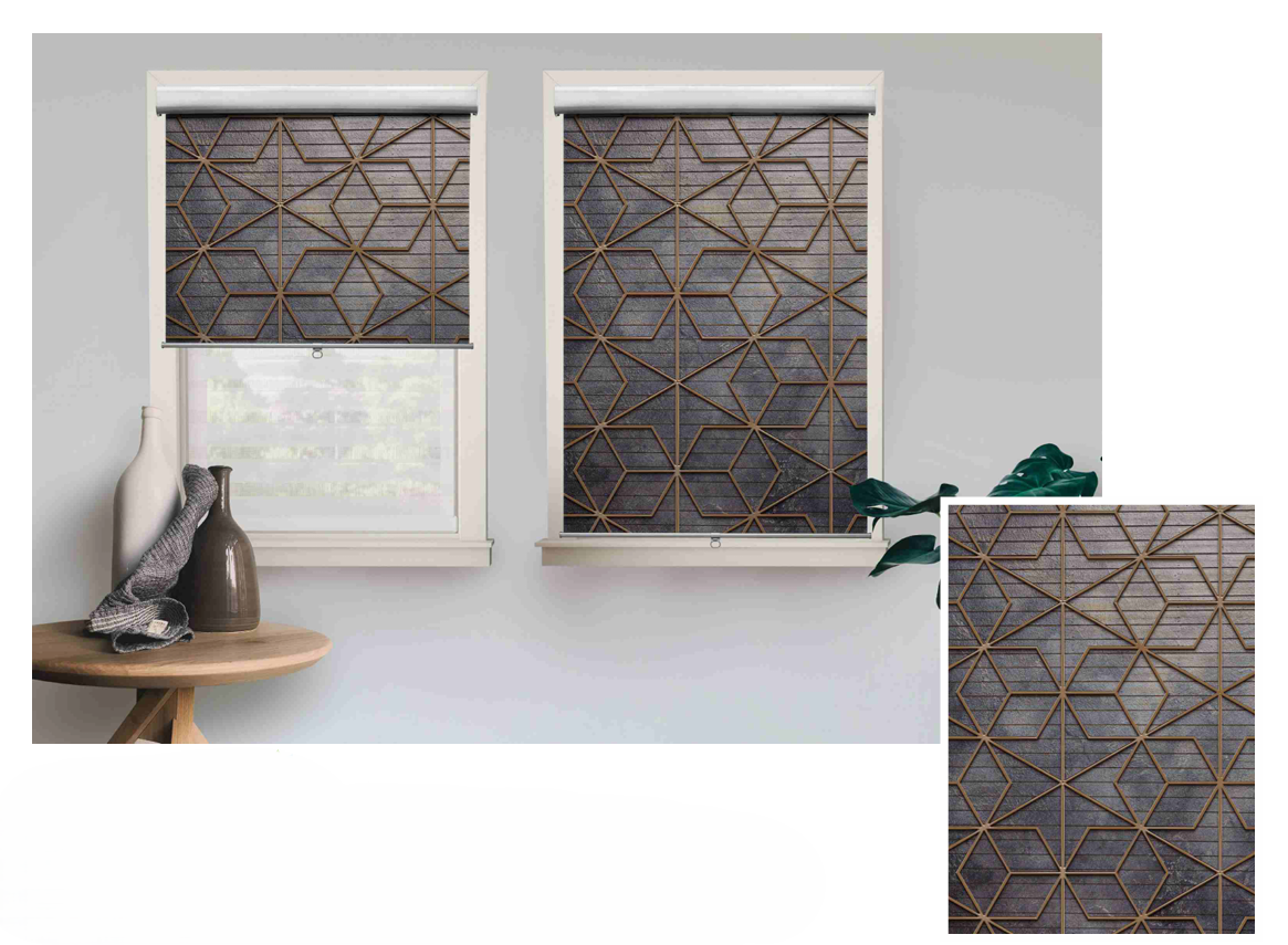 Geometric Patterned Design pattern roller blind