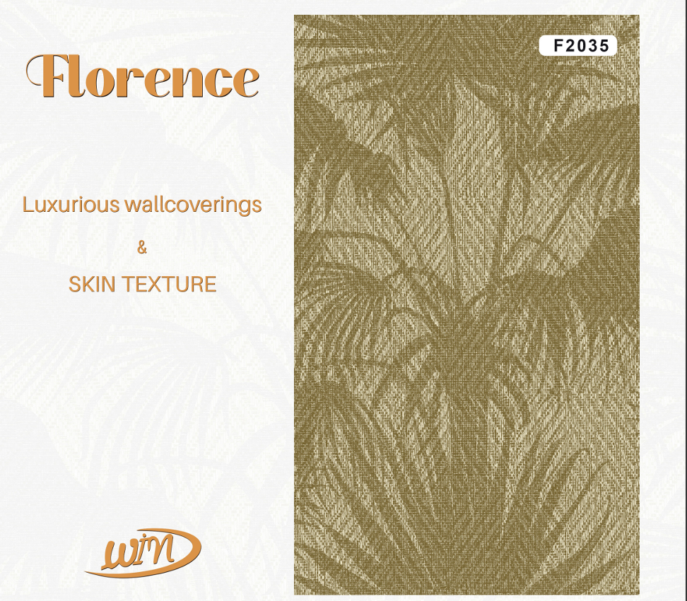 Tropical Palm Pattern PVC Wallpaper Set