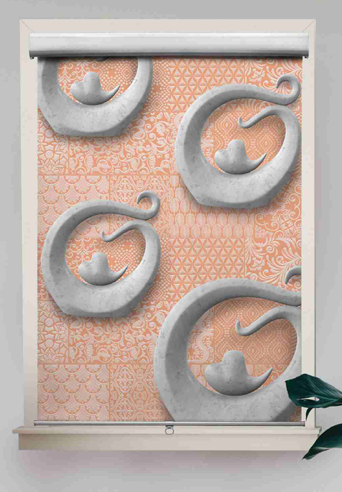 PVC Pink 3D Printed Window Roller Blind