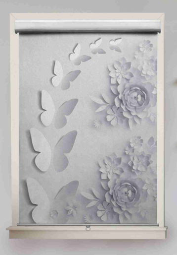 Floral Butterfly Roller Blind