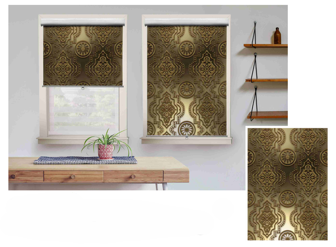Intricate Patterned Window Roller Blind