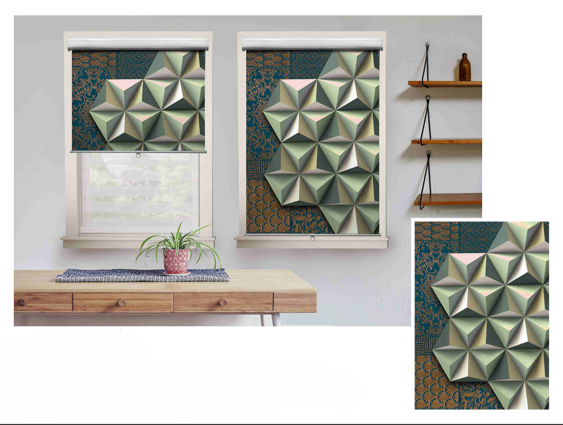 3D Geometric Window Blinds
