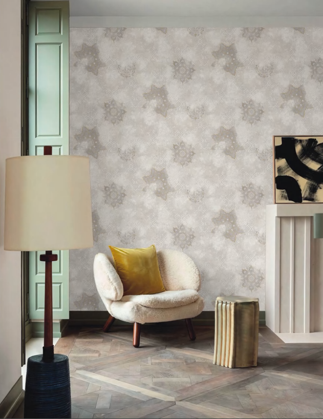 Damask Beige Textured Wallpaper 50 Sq.ft Roll for Wall Decor