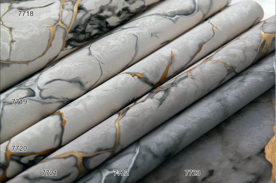 Ivory Gold Vein Marble Elegance wallpaper