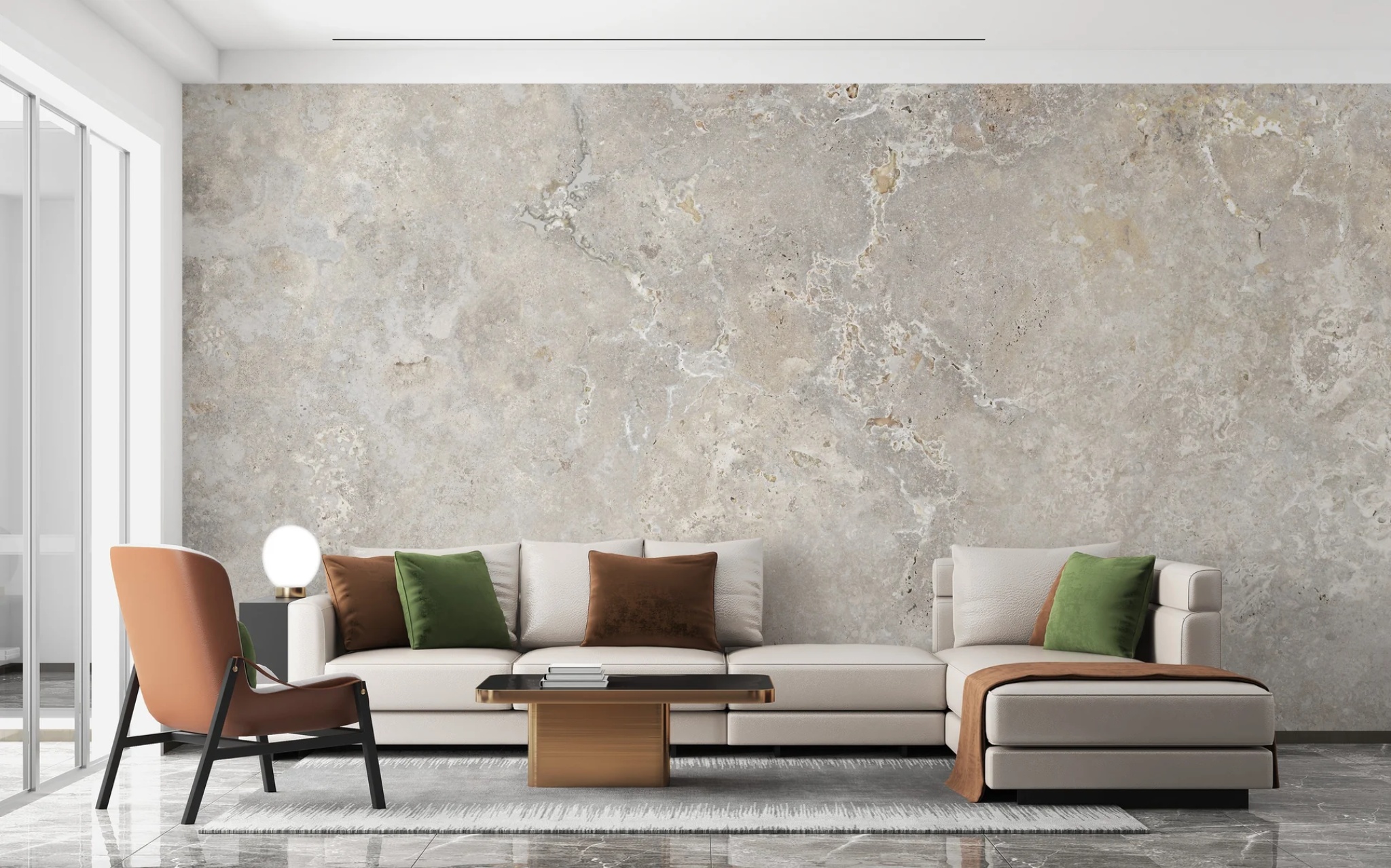 Beige Color Marble Peel and Stick Wallpaper for Walls in India