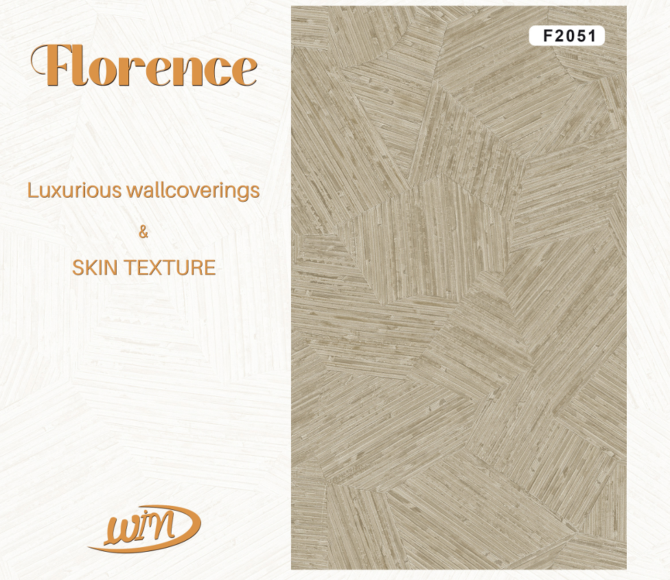 Non-woven wallpaper leaves cream copper metallic 