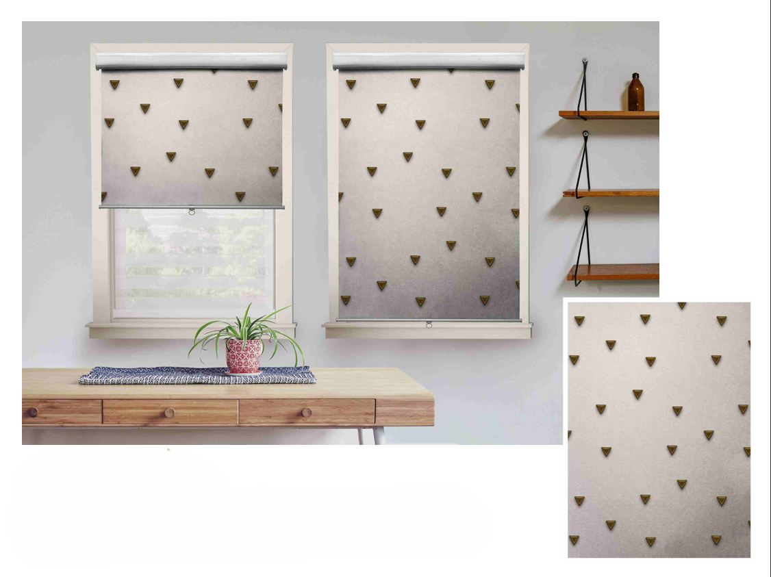 Blackout or Sheer Option Roller Blinds, Geometric patterns